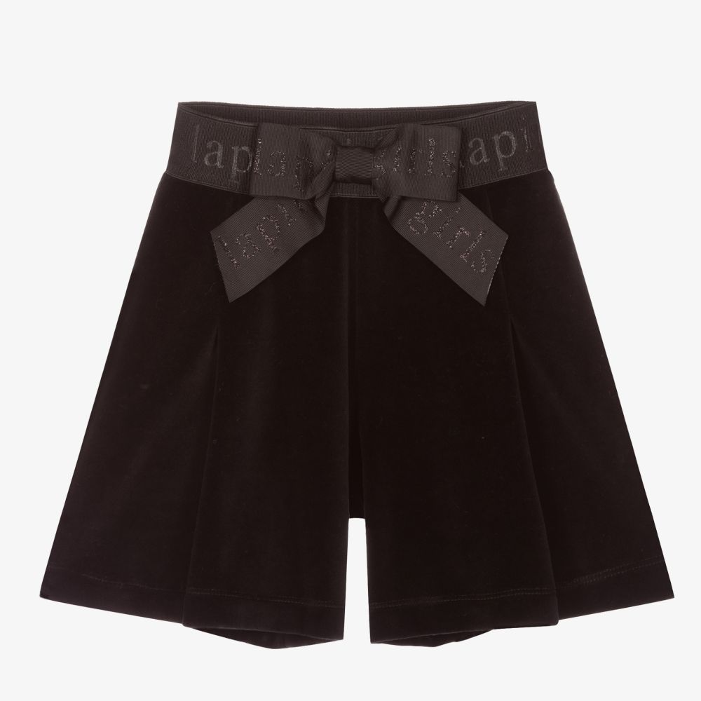 Lapin House - Schwarze Shorts aus Velours | Childrensalon