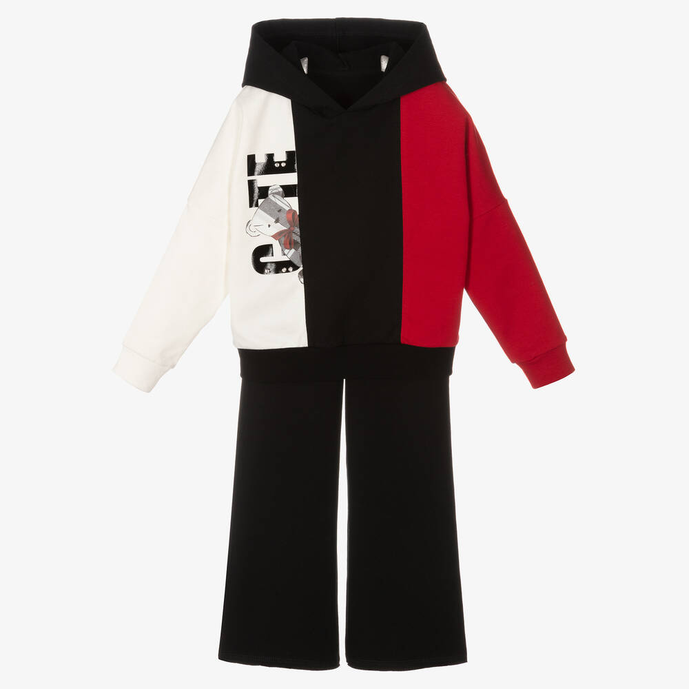 Lapin House - Black, White & Red Tracksuit | Childrensalon