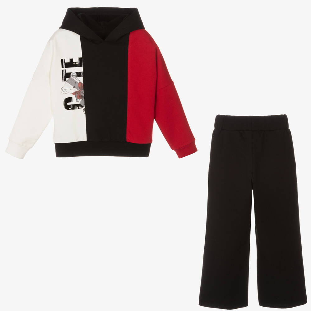 Lapin House-Black, White & Red Tracksuit | Childrensalon Outlet