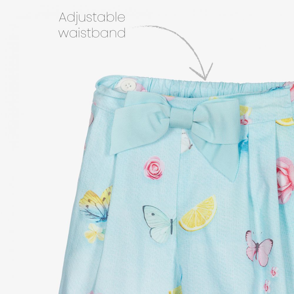 Lapin House-Blue Butterfly Shorts Set | Childrensalon Outlet