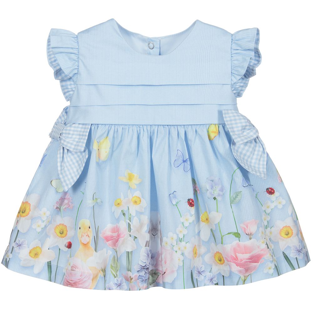 Lapin House Blue Cotton Baby Dress Childrensalon Outlet