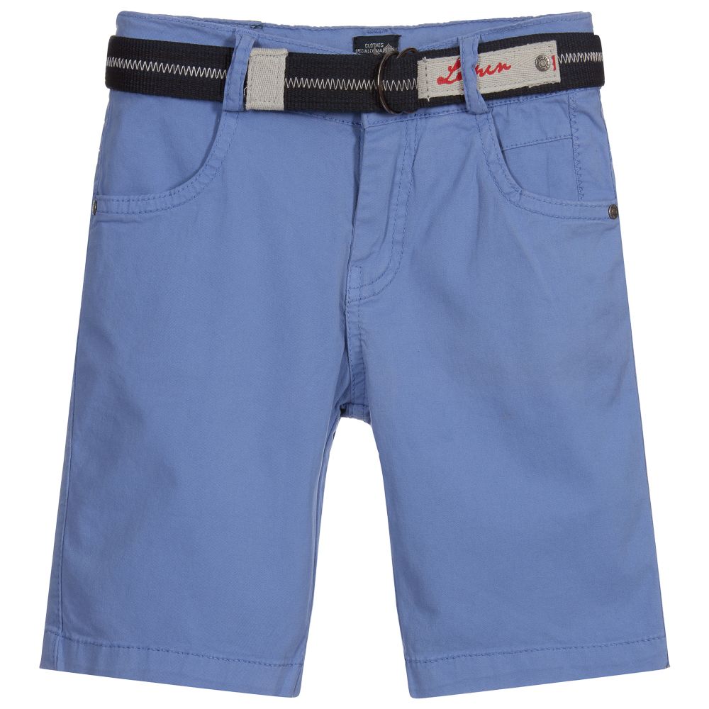 Lapin House - Blue Cotton Bermuda Shorts | Childrensalon