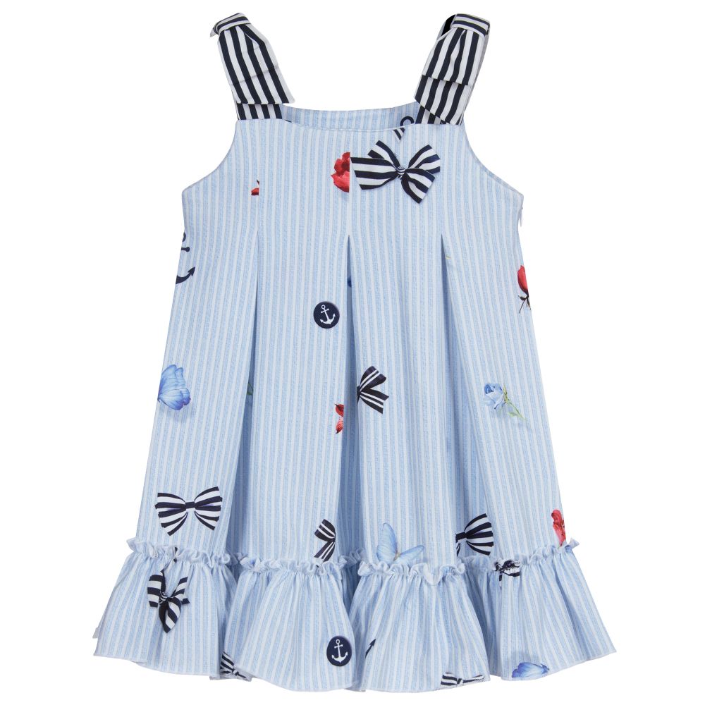 Lapin House - Blue Cotton Jersey Dress | Childrensalon