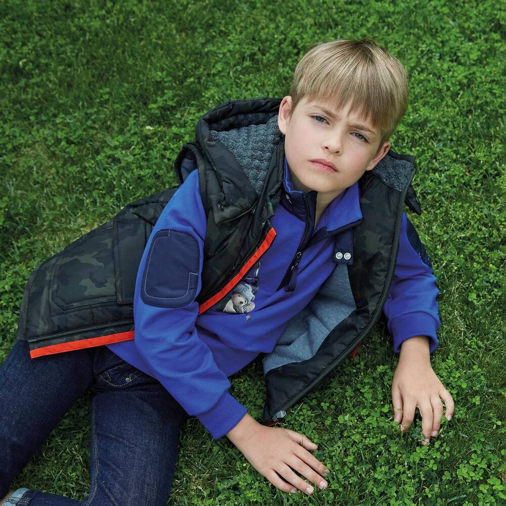 Lapin House-Синяя хлопковая толстовка с медвежонком | Childrensalon Outlet