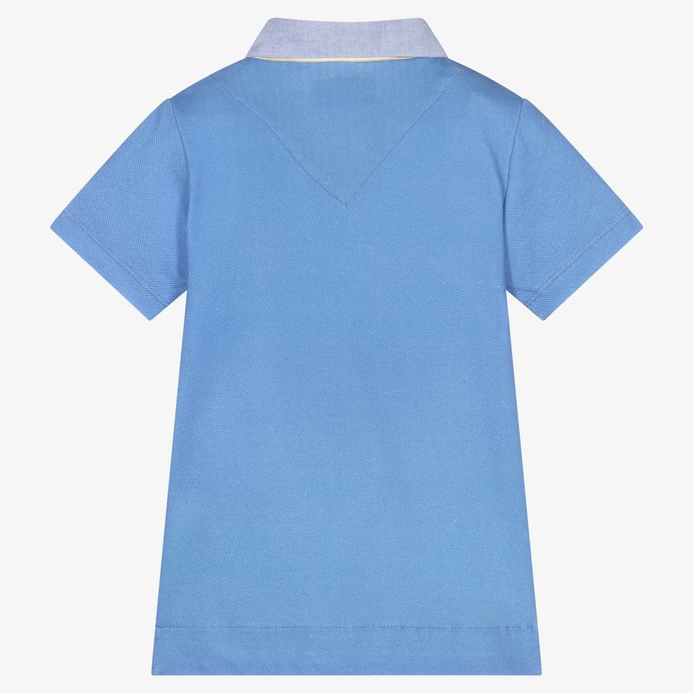 Lapin House-توب بولو قطن بيكيه لون أزرق باهت للأولاد | Childrensalon Outlet