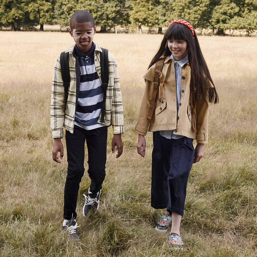 لابين هاوس-Blue Cropped Wide Leg Trousers | Childrensalon Outlet