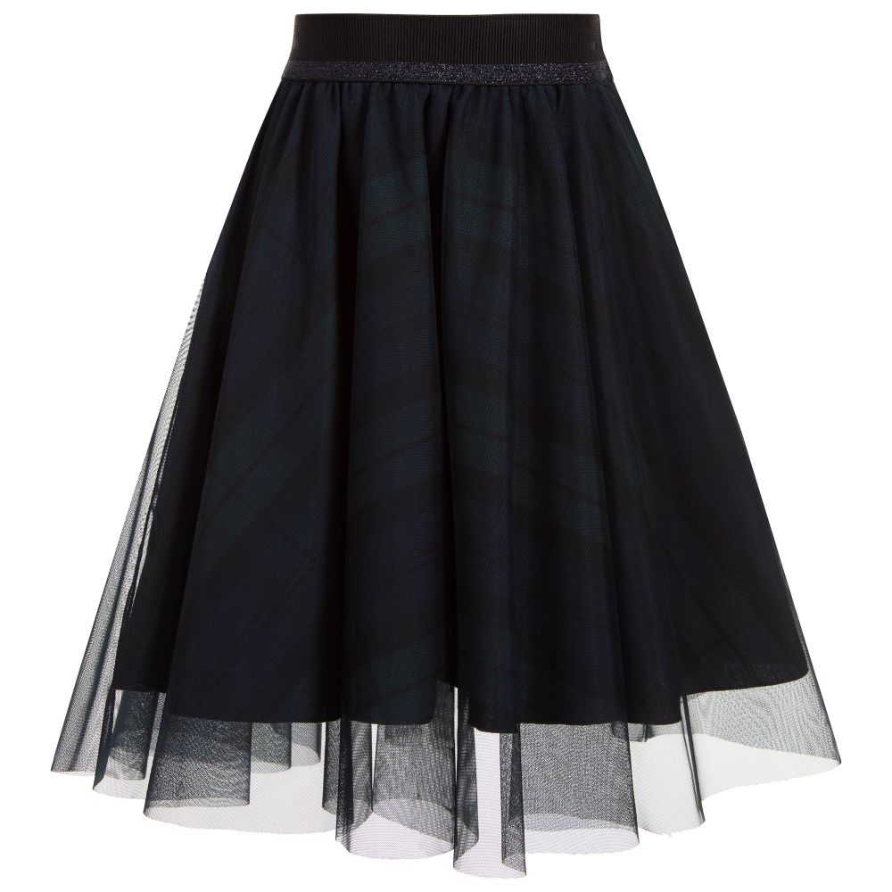 Lapin House-Blue & Green Tartan Skirt | Childrensalon Outlet