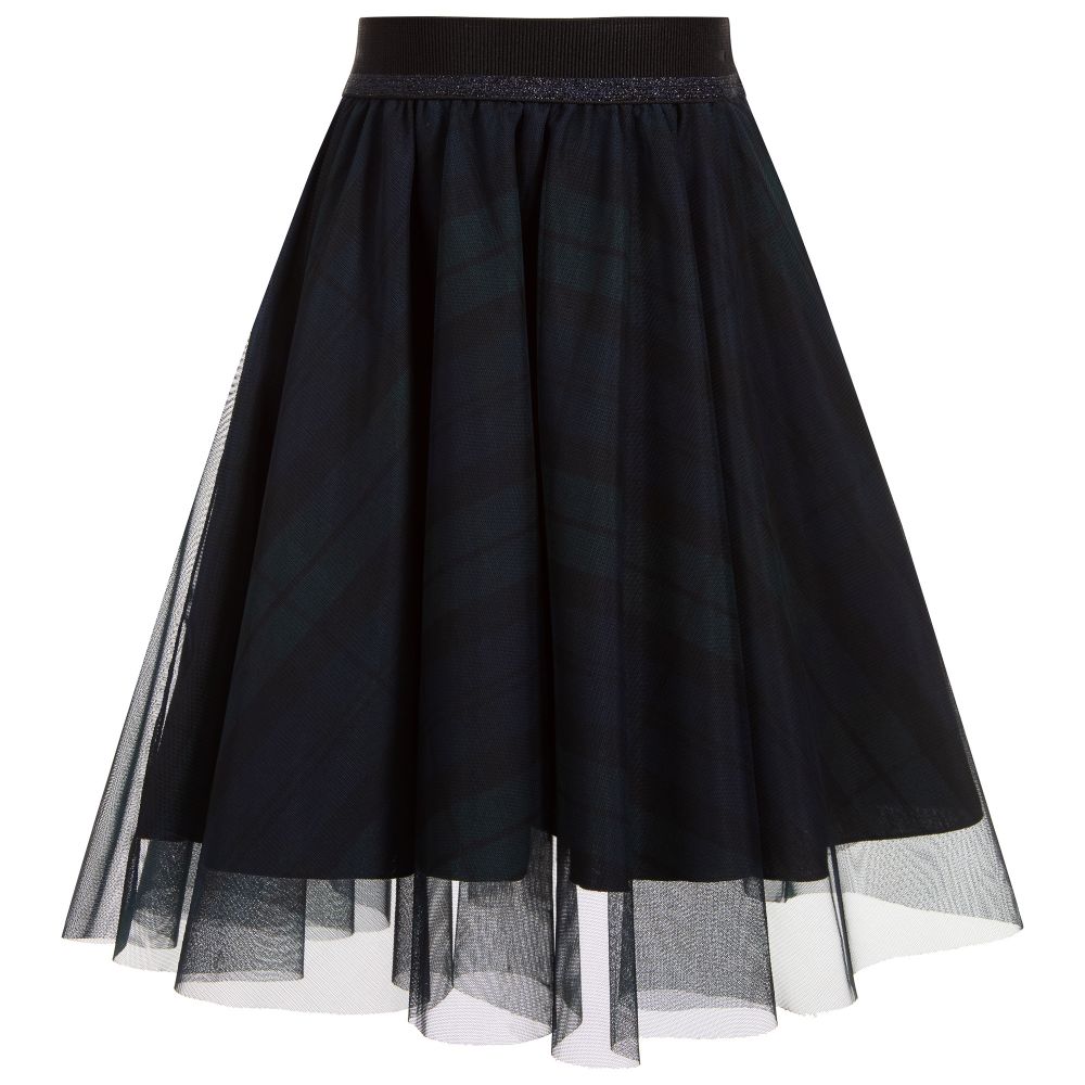 Lapin House - Blue & Green Tartan Skirt | Childrensalon