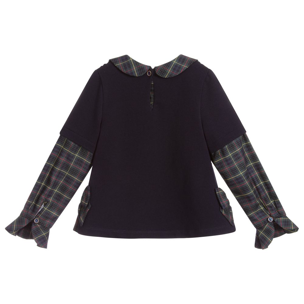 Lapin House-Сине-зеленый топ в шотландскую клетку | Childrensalon Outlet