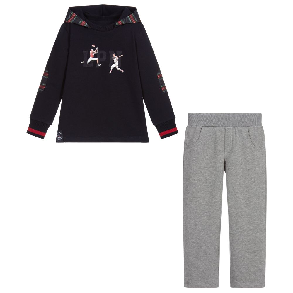 Lapin House-Серо-голубой спортивный костюм из хлопка | Childrensalon Outlet