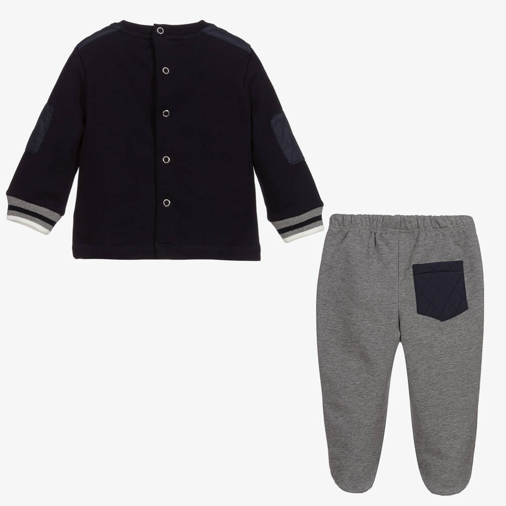 Lapin House-Blue & Grey Trousers Set | Childrensalon Outlet