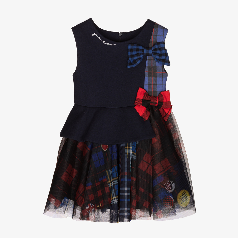 Lapin House - Blue Jersey &Tulle Dress | Childrensalon
