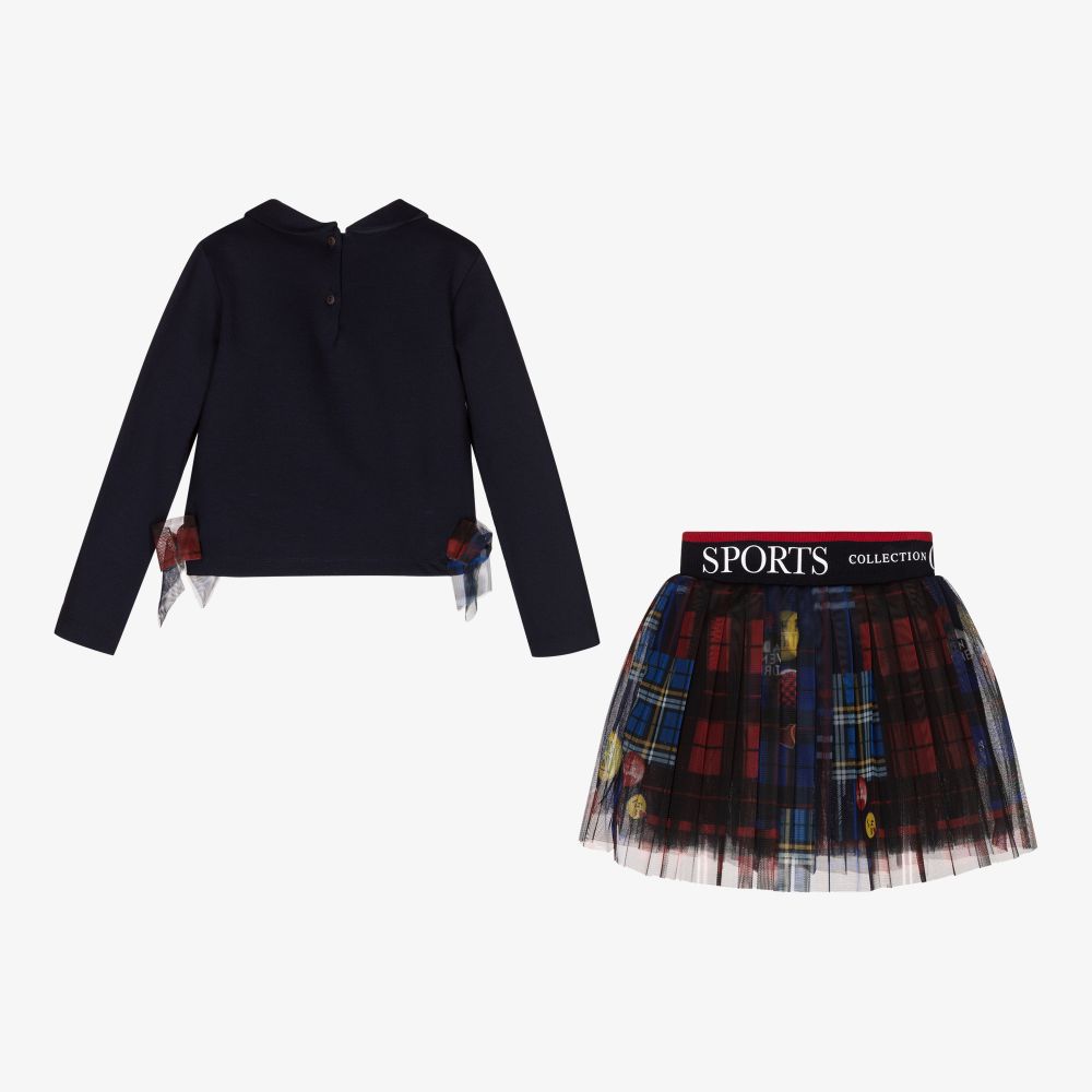 Lapin House-Blue Jersey & Tulle Skirt Set | Childrensalon Outlet