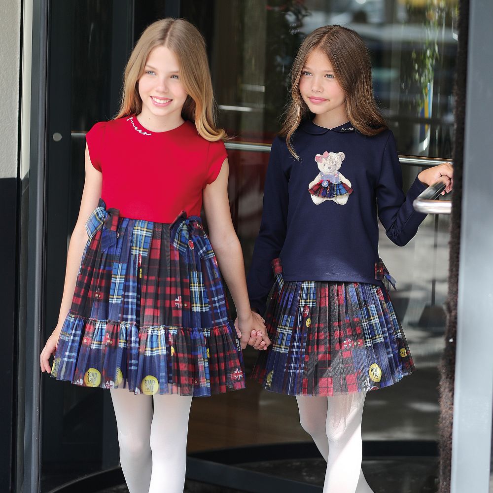 Lapin House Blue Jersey Tulle Skirt Set Childrensalon Outlet