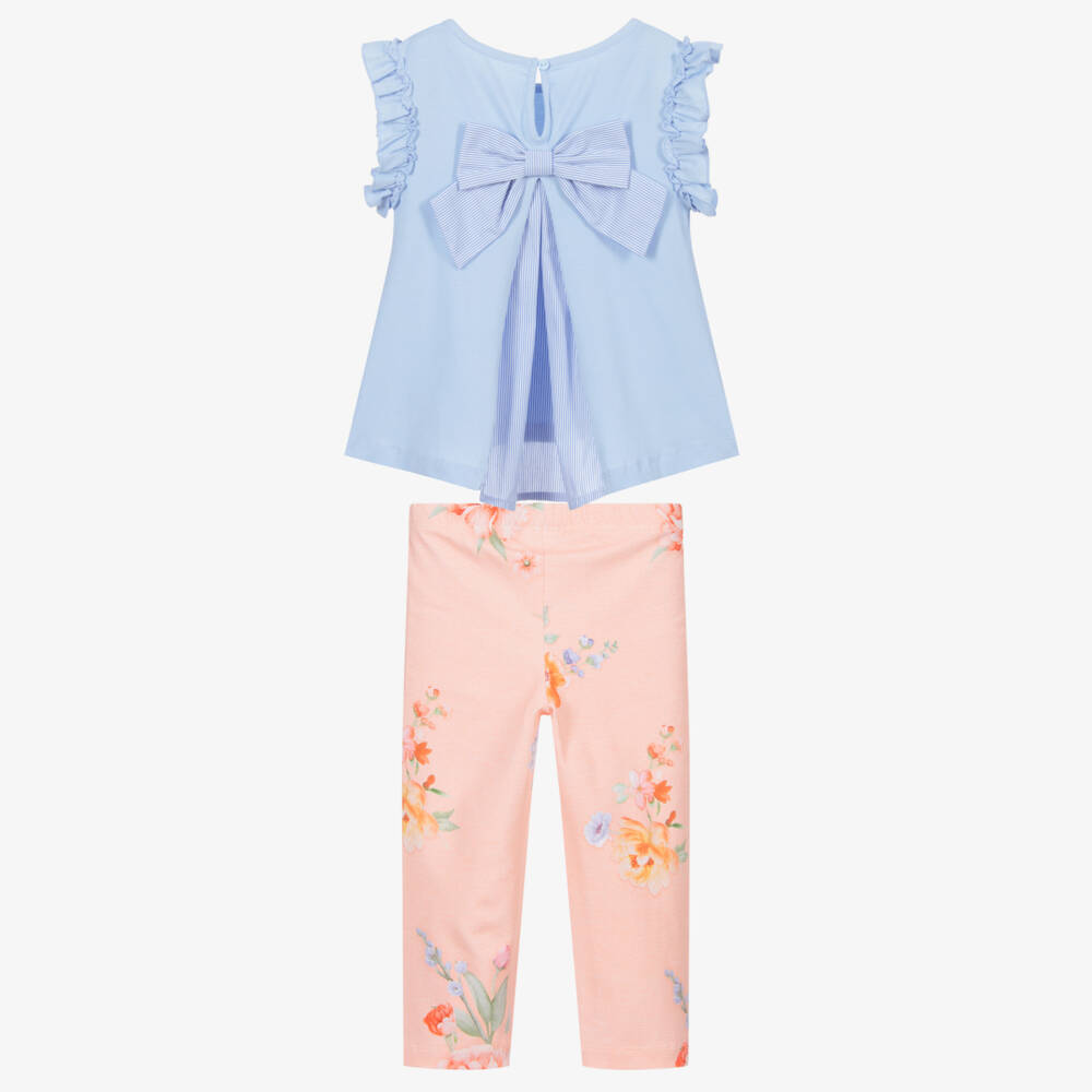 Lapin House-Blue & Pink Leggings Set | Childrensalon Outlet