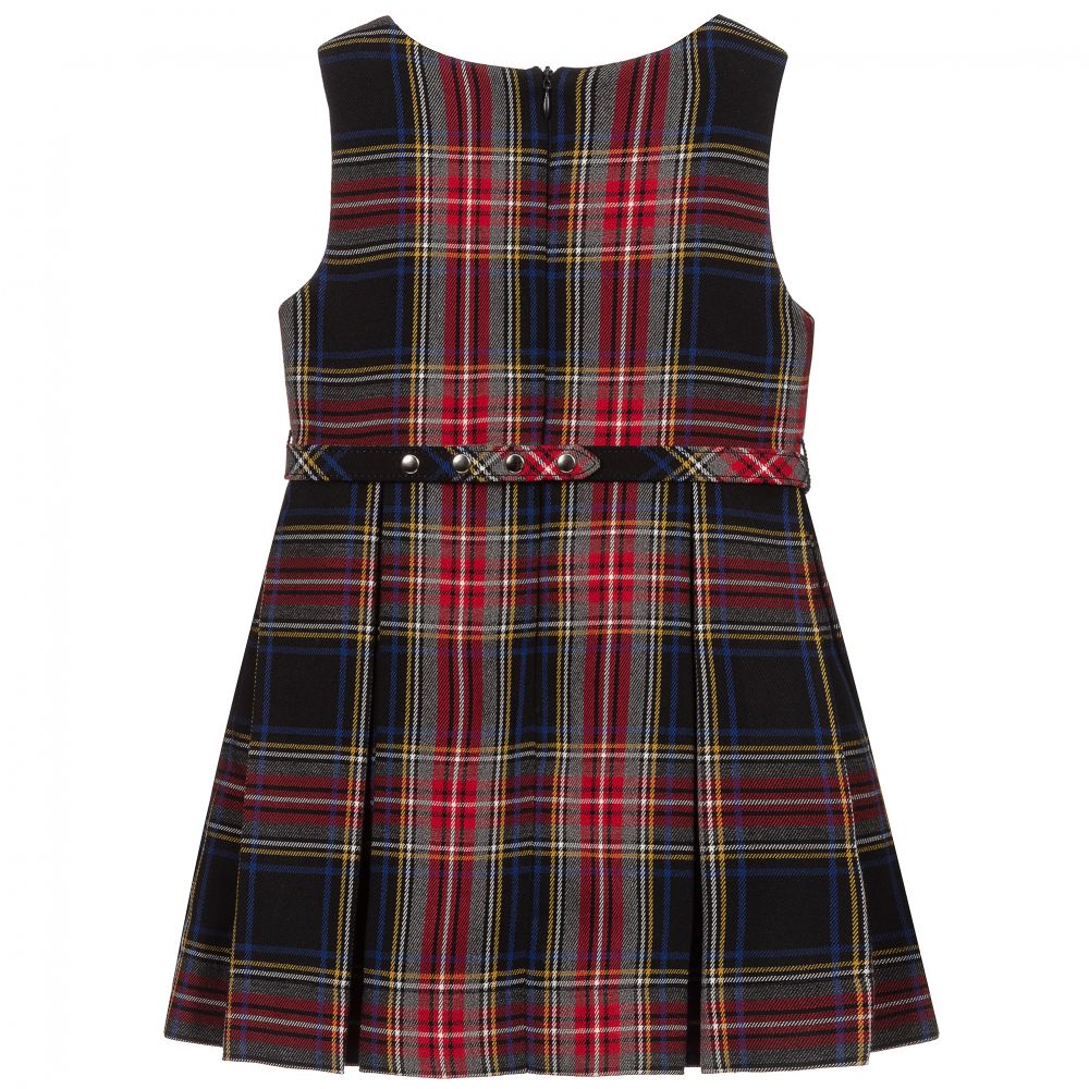 Lapin House-Blue, Red & Grey Tartan Dress | Childrensalon Outlet