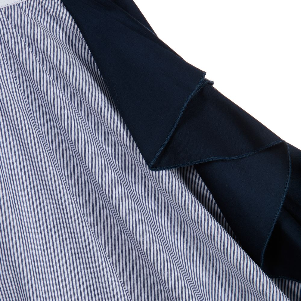 Lapin House-تنورة قطن لون أزرق ، أبيض و كحلي | Childrensalon Outlet