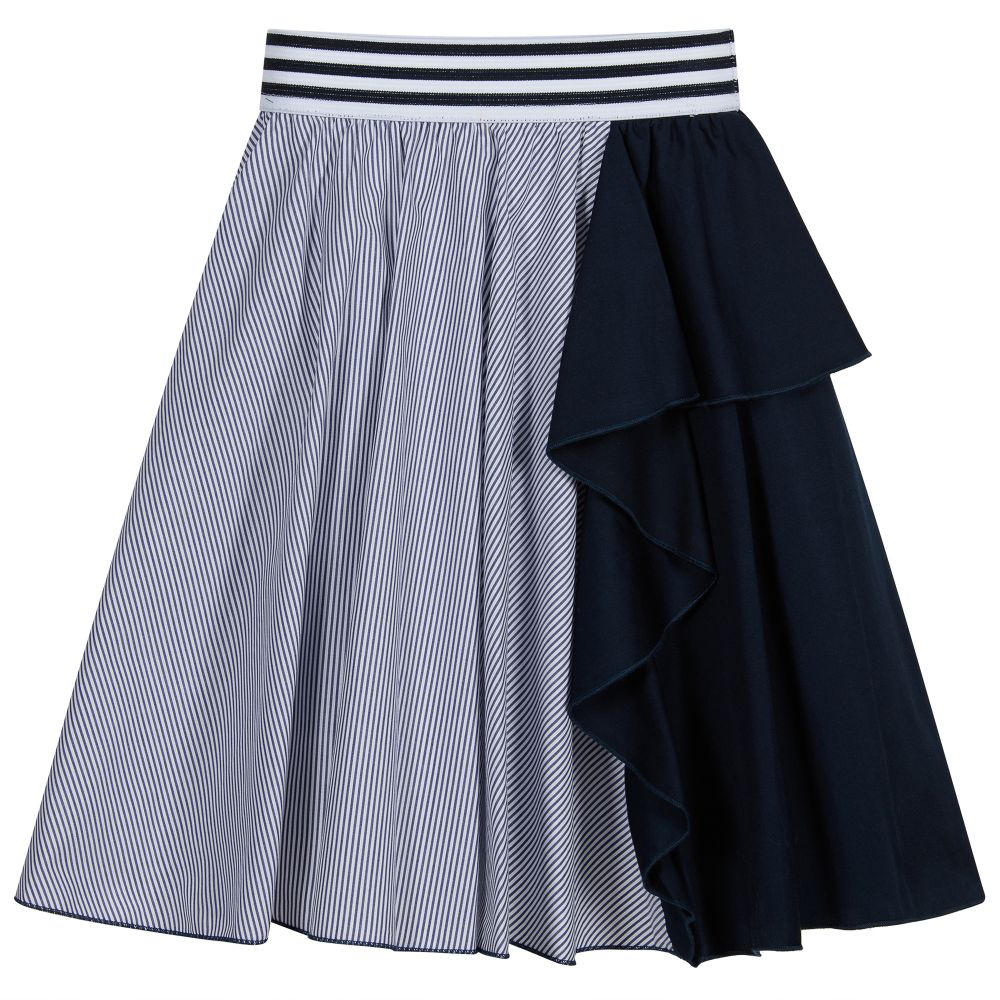 Lapin House-Синяя хлопковая юбка с оборками | Childrensalon Outlet