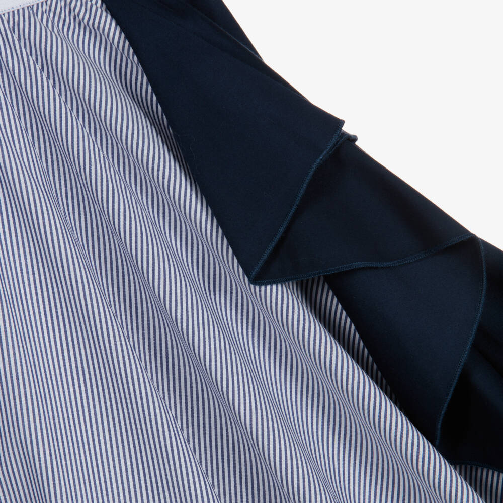 Lapin House-Blue Ruffle Cotton Skirt | Childrensalon Outlet