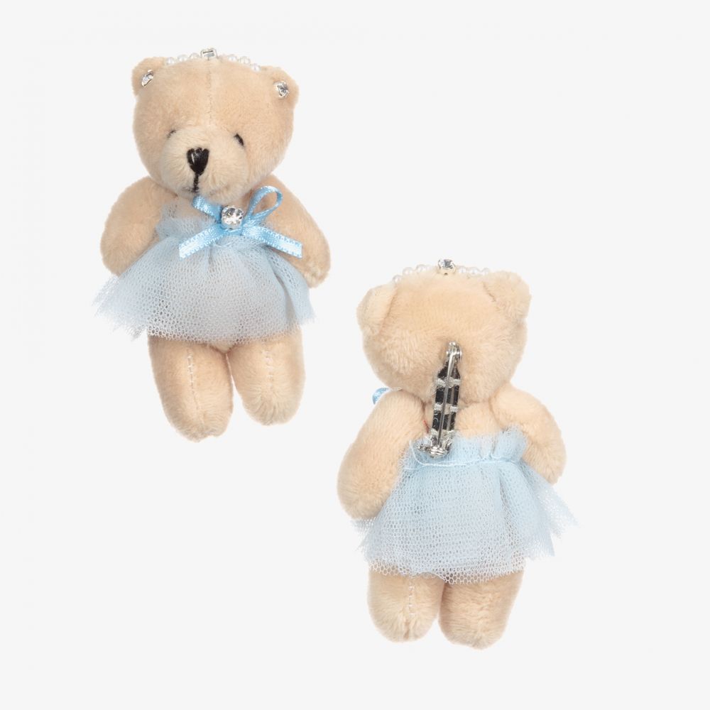 Lapin House-فستان بينافور مزيج قطن لون أزرق فاتح | Childrensalon Outlet