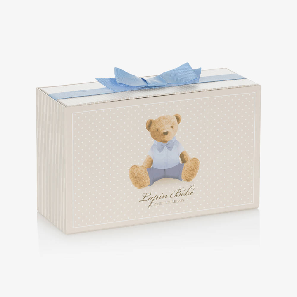 Lapin House-Blue Velour Lion Cub Babysuit Gift | Childrensalon Outlet