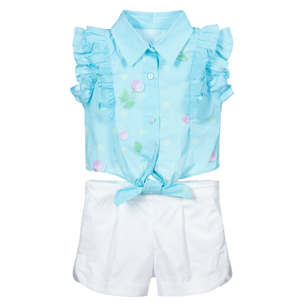 Lapin House - Shorts-Set in Blau & Weiß | Childrensalon
