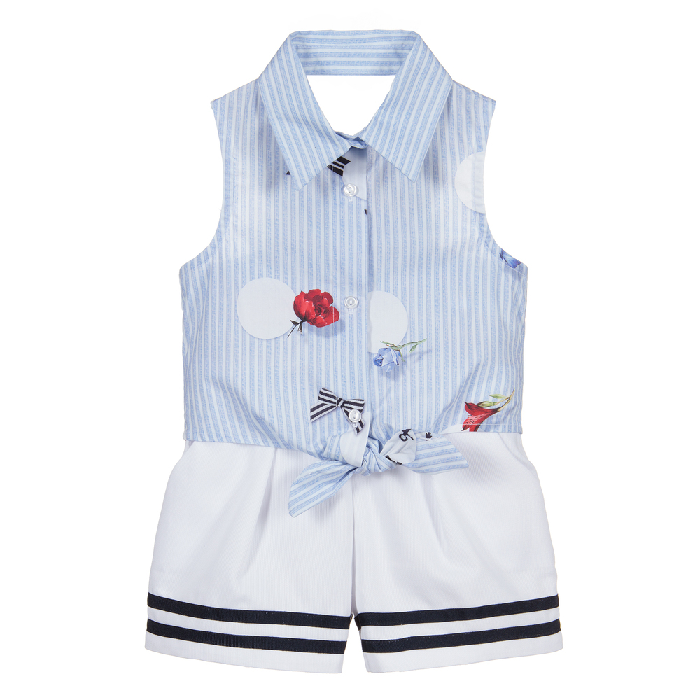 Lapin House - Blue & White Shorts Set | Childrensalon