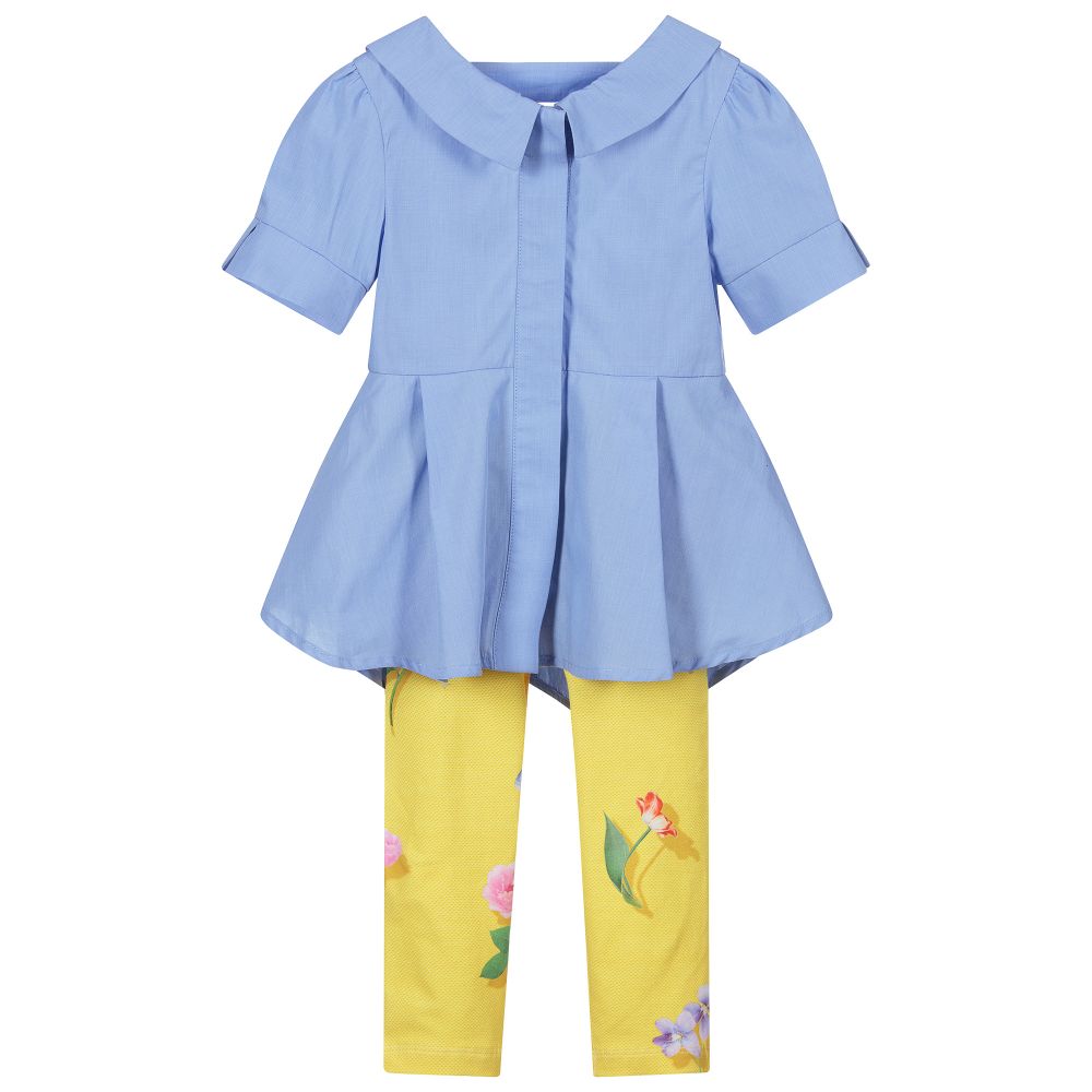 Lapin House - Ensemble legging bleu et jaune | Childrensalon