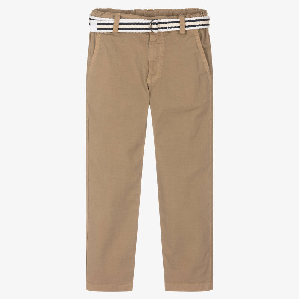 Lapin House - Boys Beige Cotton Chino Trousers | Childrensalon