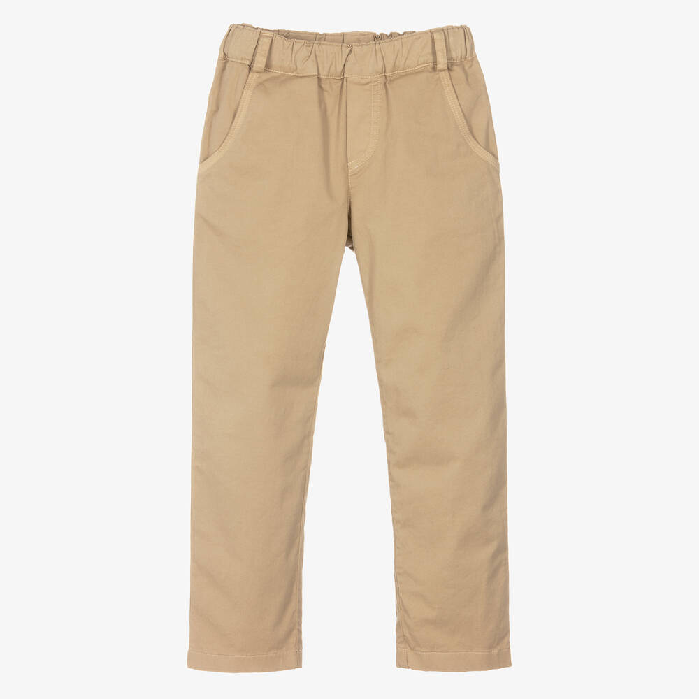 Lapin House-Boys Beige Cotton Trousers | Childrensalon Outlet