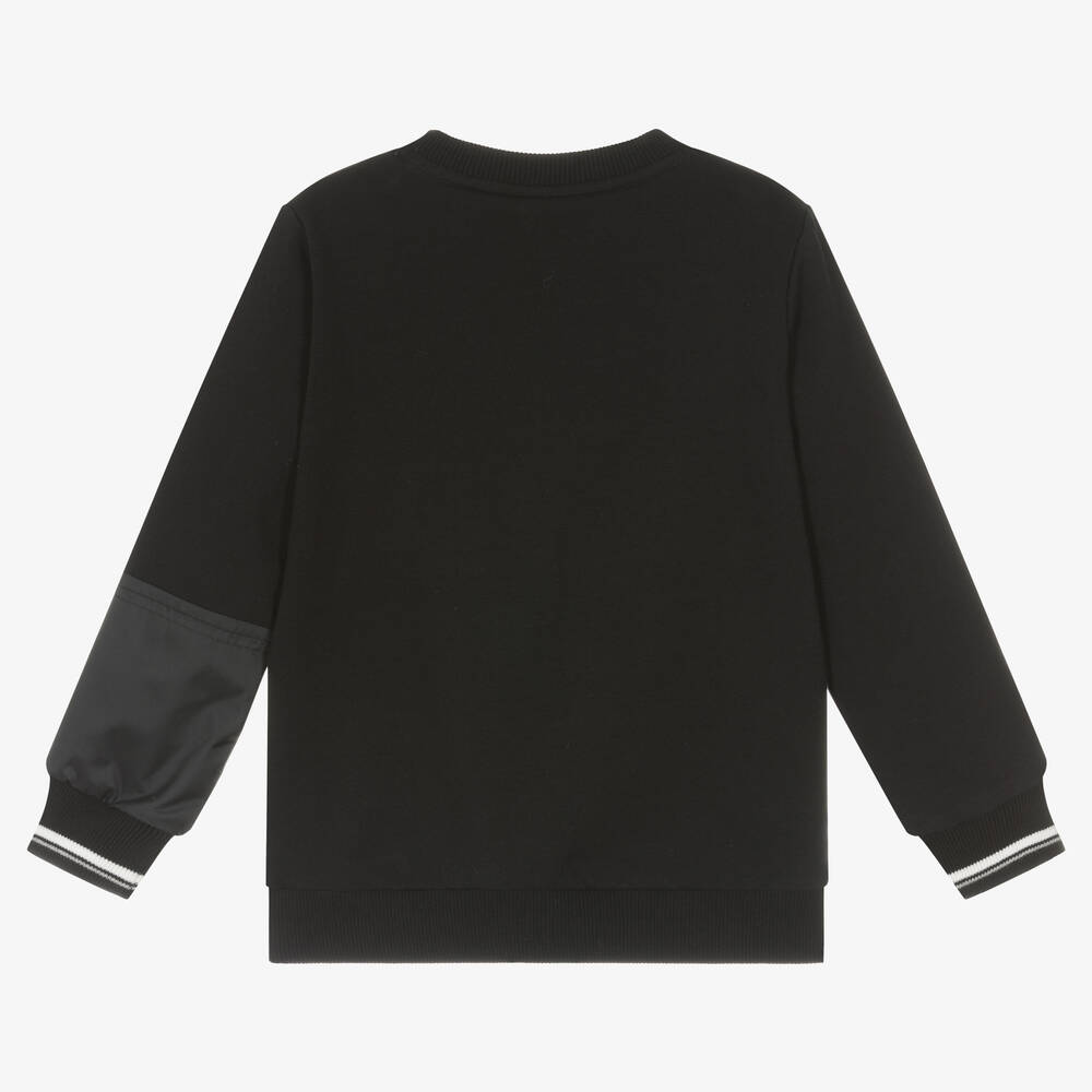 Lapin House-سويتشيرت قطن جيرسي لون أسود للأولاد | Childrensalon Outlet