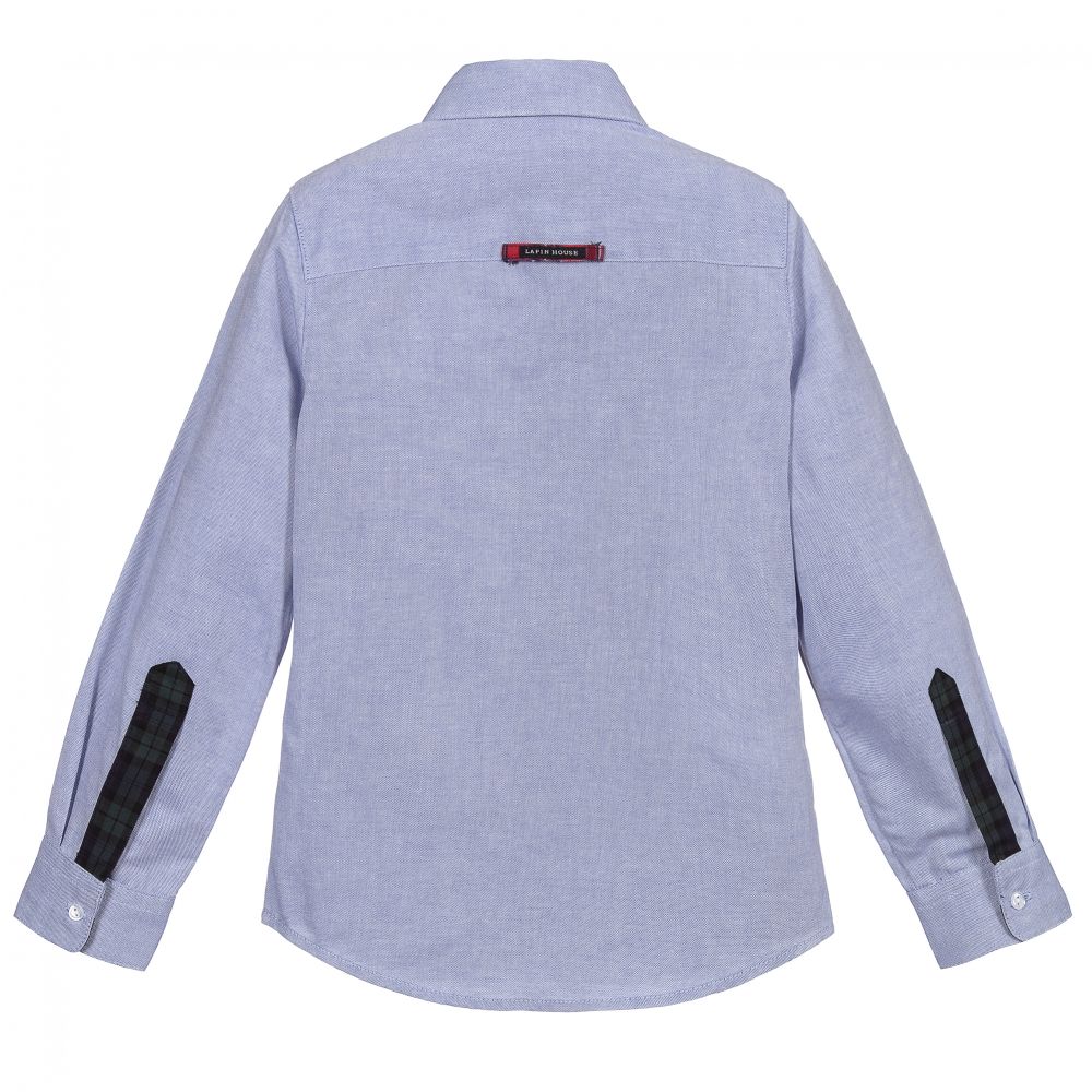 Lapin House-Boys Blue Cotton Shirt | Childrensalon Outlet