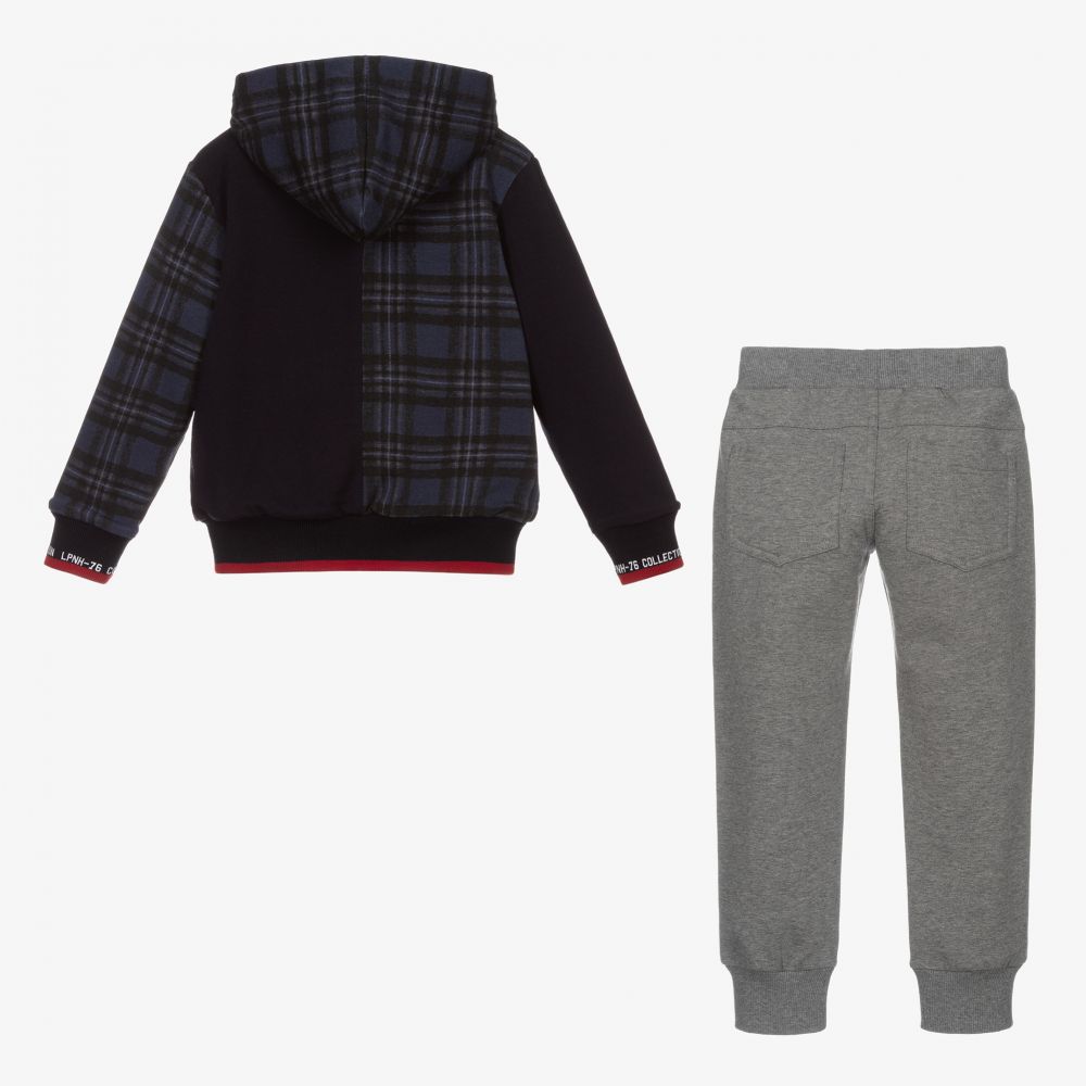 Lapin House-Boys Blue Cotton Tracksuit | Childrensalon Outlet