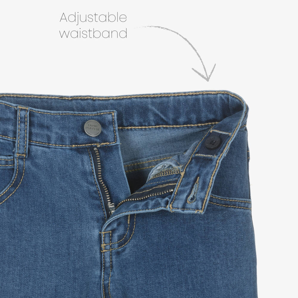 Lapin House-Boys Blue Jeans & Belt Set | Childrensalon Outlet