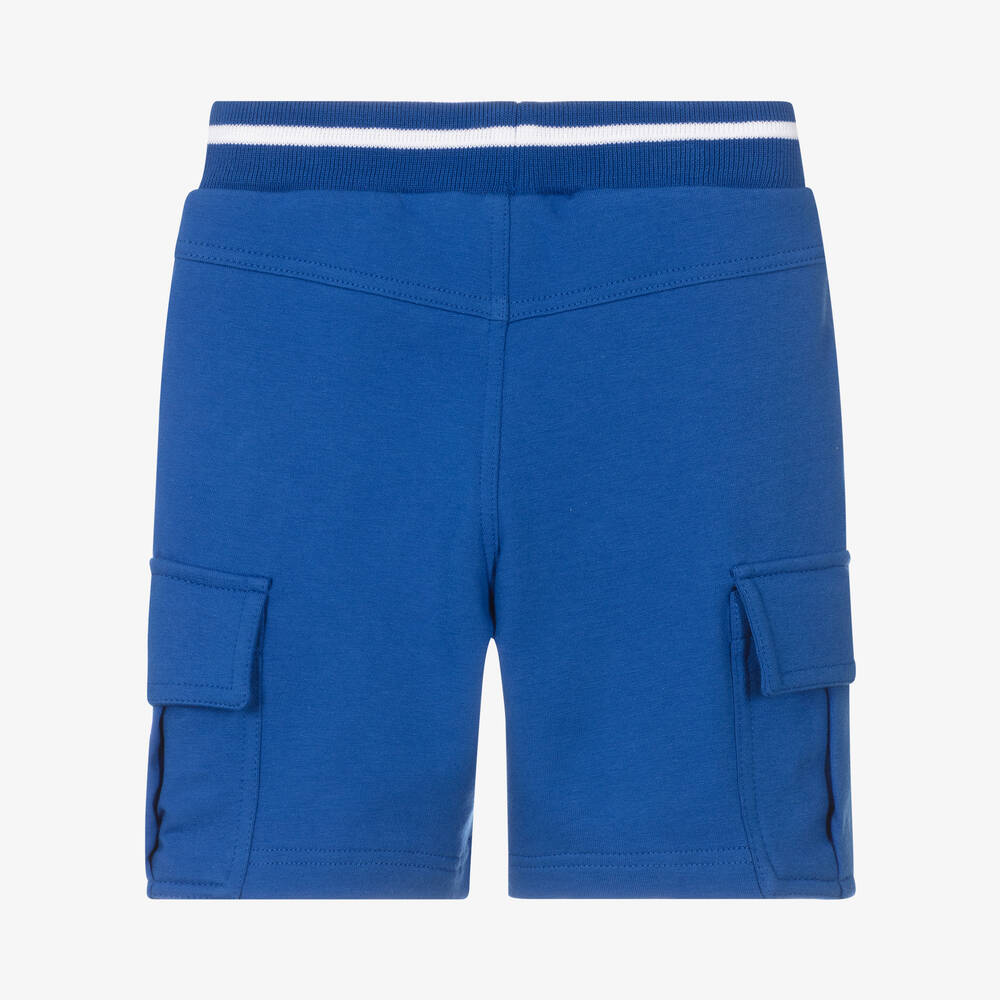 Lapin House-Boys Blue Jersey Cargo Shorts | Childrensalon Outlet