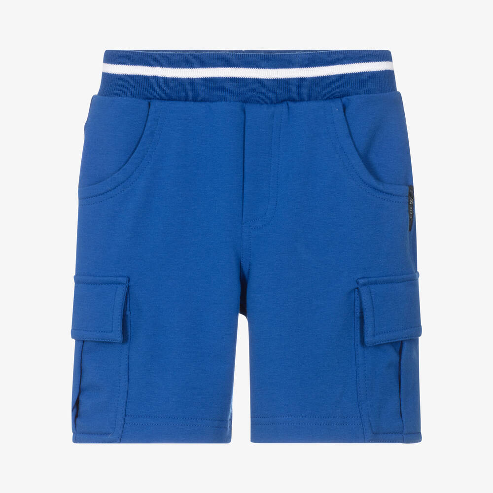 Lapin House - Blaue Cargo-Shorts aus Jersey (J) | Childrensalon