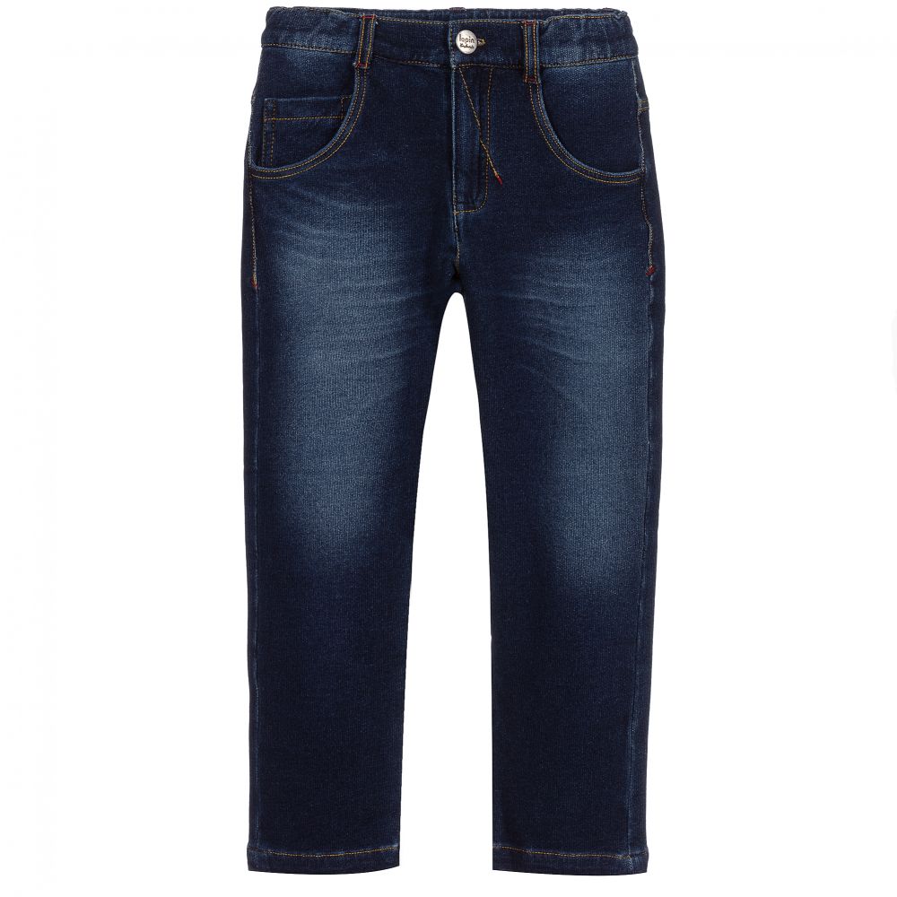Lapin House-Boys Blue Jersey Jeans | Childrensalon Outlet