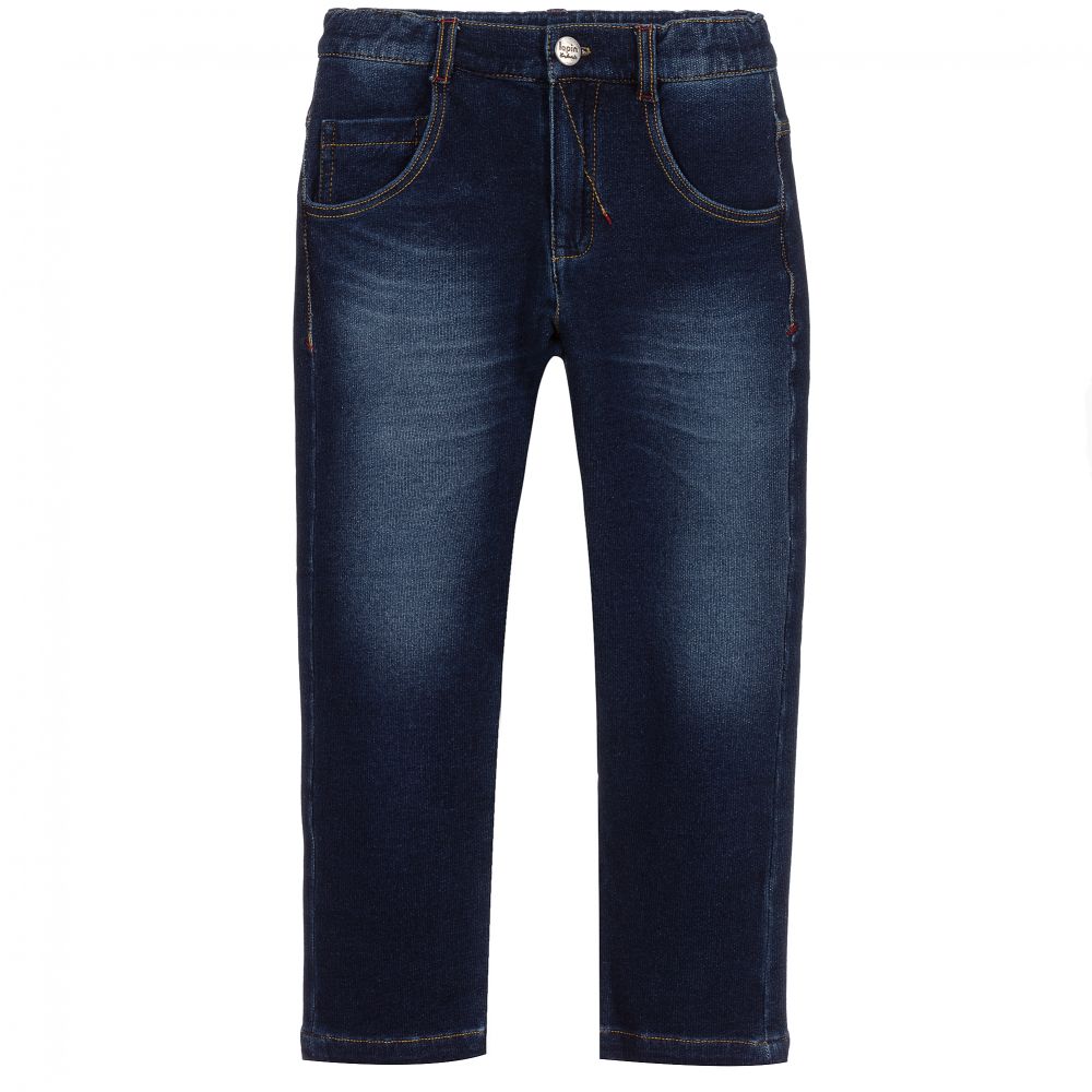 Lapin House - Boys Blue Jersey Jeans | Childrensalon