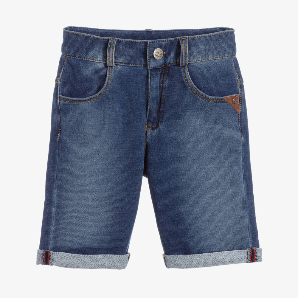 Lapin House-شورت قطن جيرسي لون أزرق للأولاد | Childrensalon Outlet