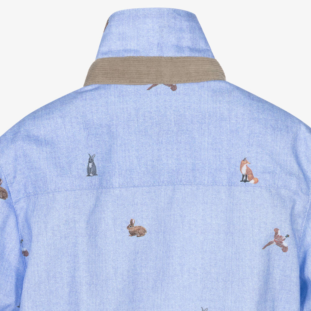 Lapin House-Голубая рубашка из хлопка оксфорд | Childrensalon Outlet