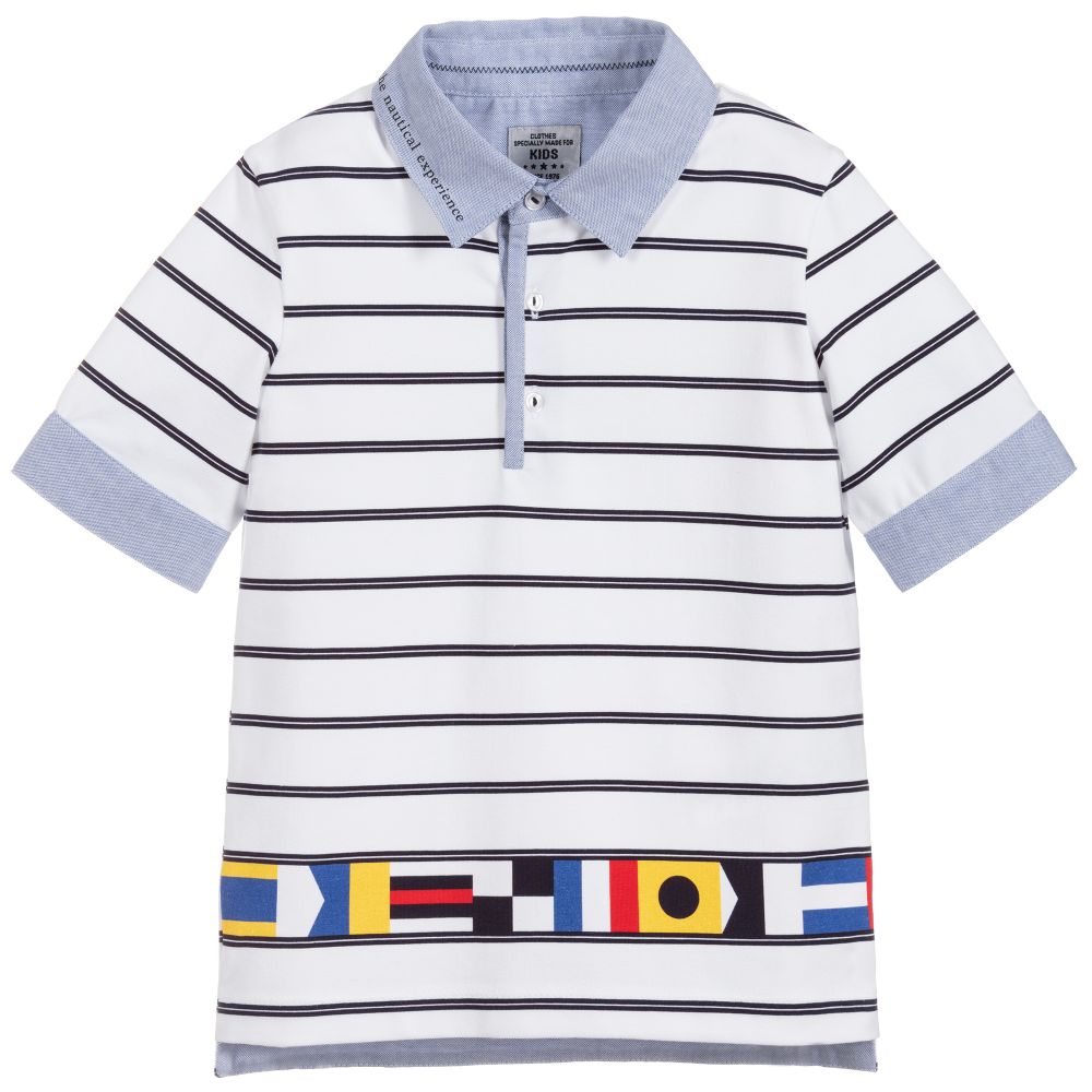 Lapin House - Boys Blue Polo Shirt | Childrensalon