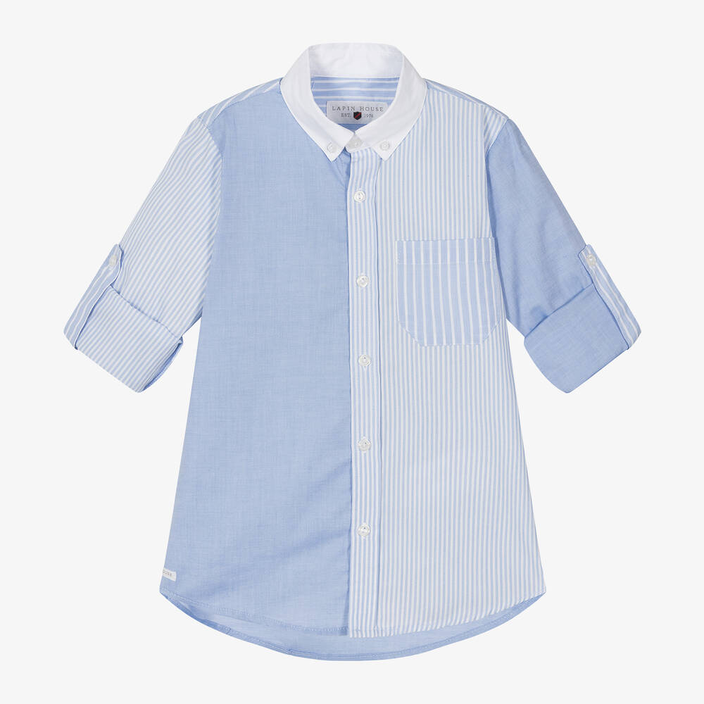 Lapin House-Хлопковая рубашка в голубую полоску для мальчиков | Childrensalon Outlet