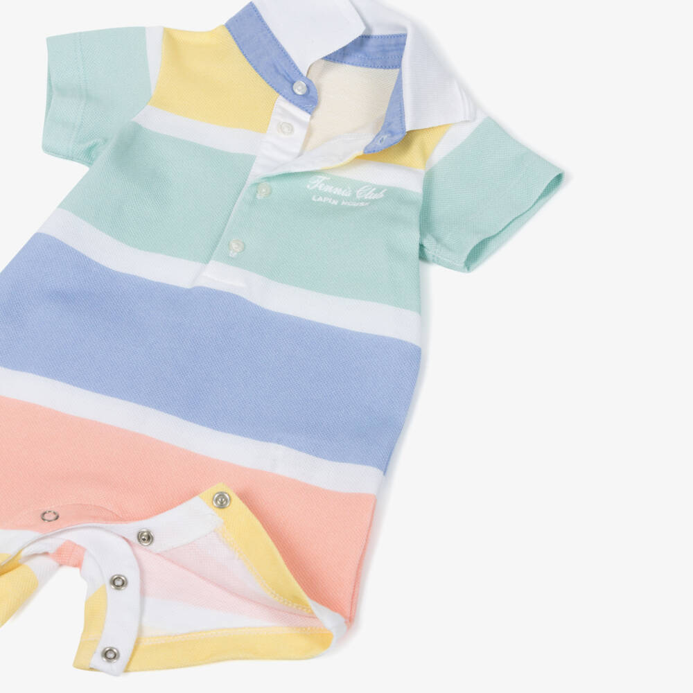 Lapin House-شورت قطني مخطط أزرق للأولاد | Childrensalon Outlet