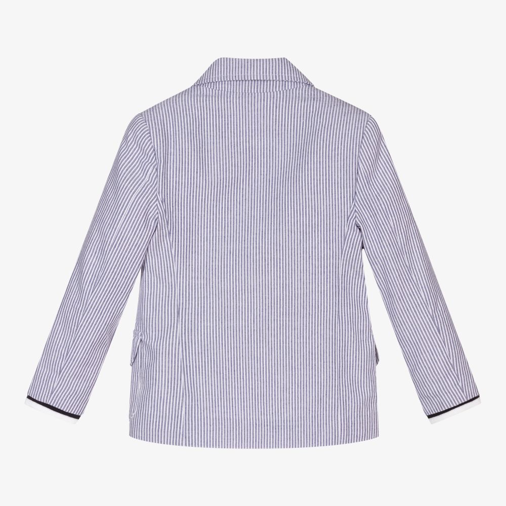 Lapin House-Boys Blue Striped Jacket | Childrensalon Outlet