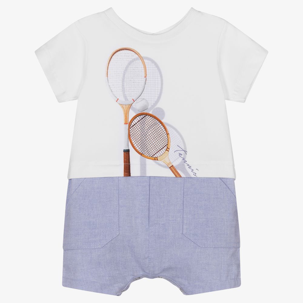 Lapin House-Boys Blue & White Shortie | Childrensalon Outlet