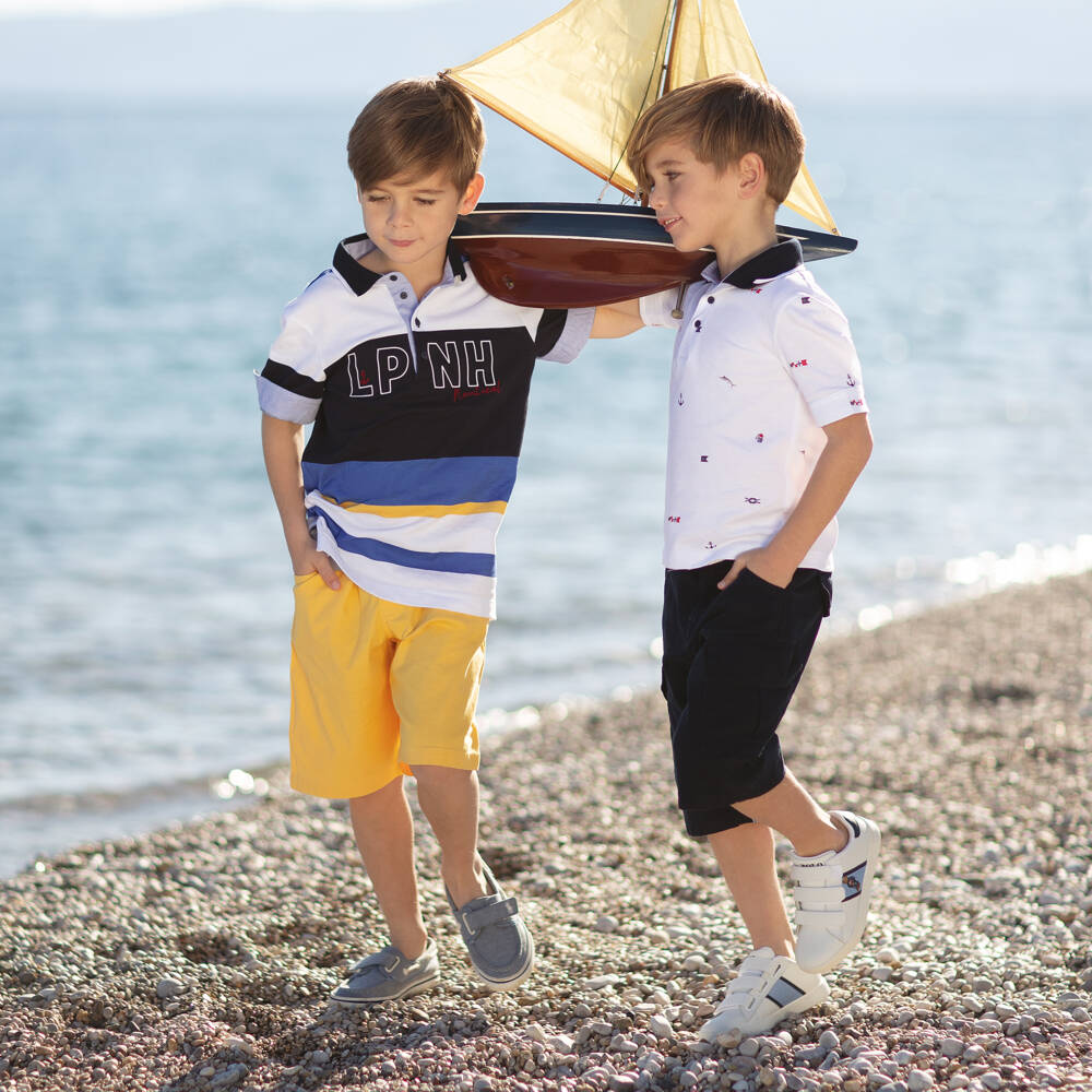 Lapin House-Boys Classic Nautical White Polo | Childrensalon Outlet