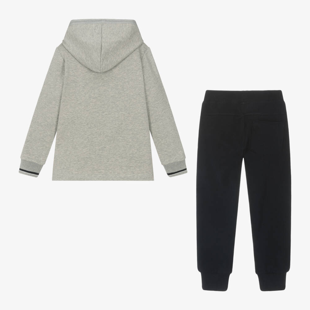 Lapin House-بدلة رياضية قطن لون رمادي وكحلي للأولاد | Childrensalon Outlet