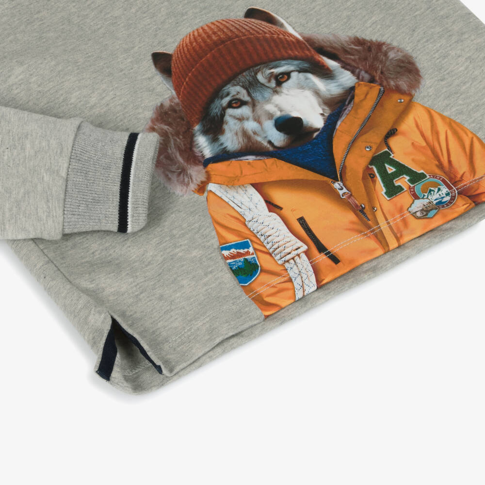 Lapin House-بدلة رياضية قطن لون رمادي وكحلي للأولاد | Childrensalon Outlet