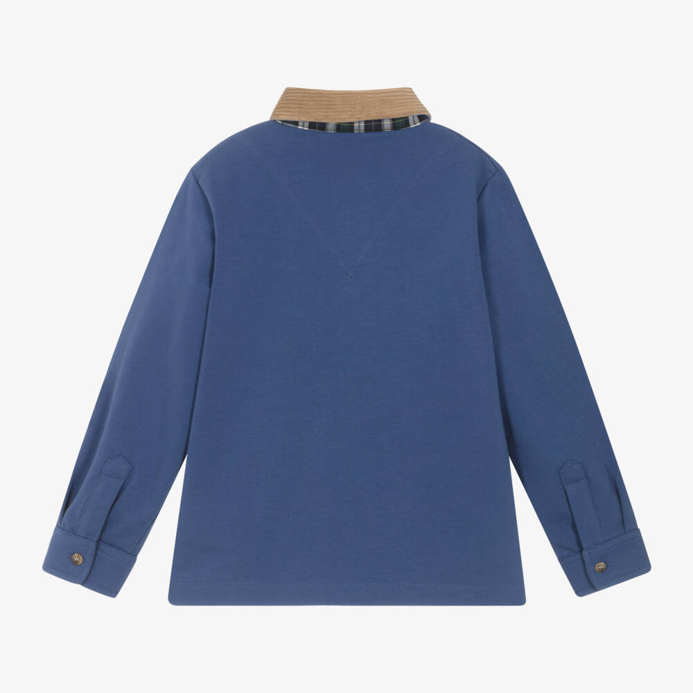 Lapin House-Boys Cotton Polo with Deer Motif | Childrensalon Outlet