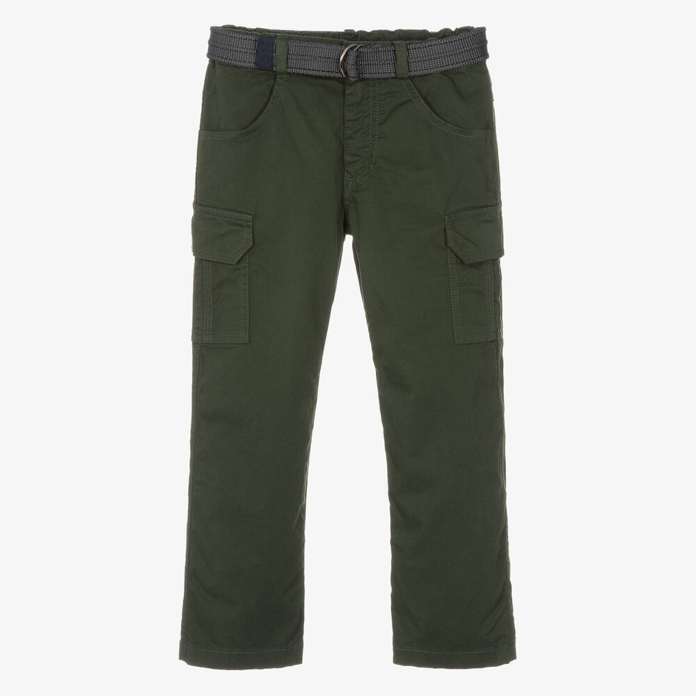 Lapin House - Boys Green Cargo Trousers | Childrensalon